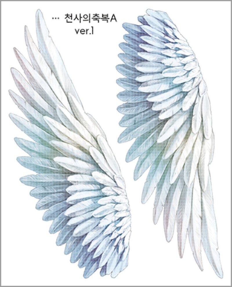 Angel wings - A 3types (blackraccoon) Vintage collage design paper sticker - 貼紙 - 紙 多色