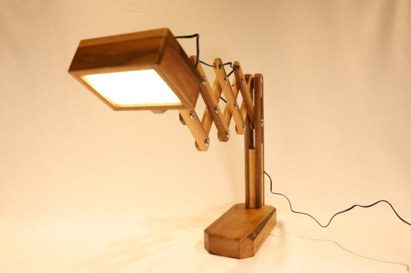 【Must be wood】Telescopic desk lamp - Lighting - Wood Brown