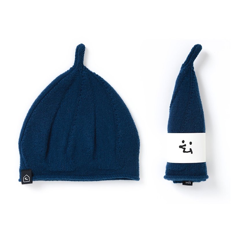 Little cute. Premium cashmere cap / Navy / adult - Hats & Caps - Wool 