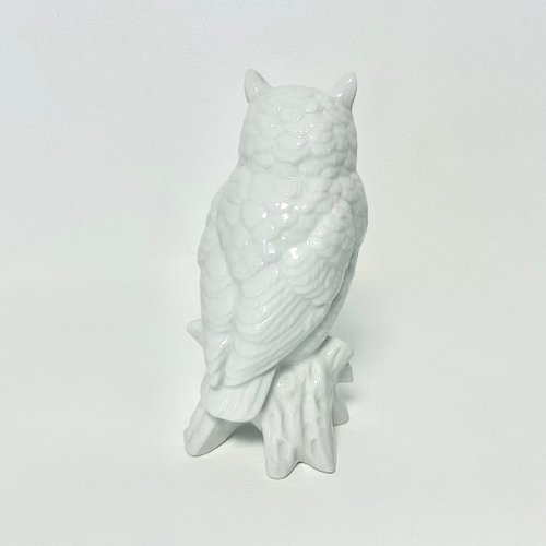  白ふくろう陶器置物 フィギュリン ロイヤルドルトン SNOWY OWL フクロウ 陶器 置物 陶製 フィギュリン