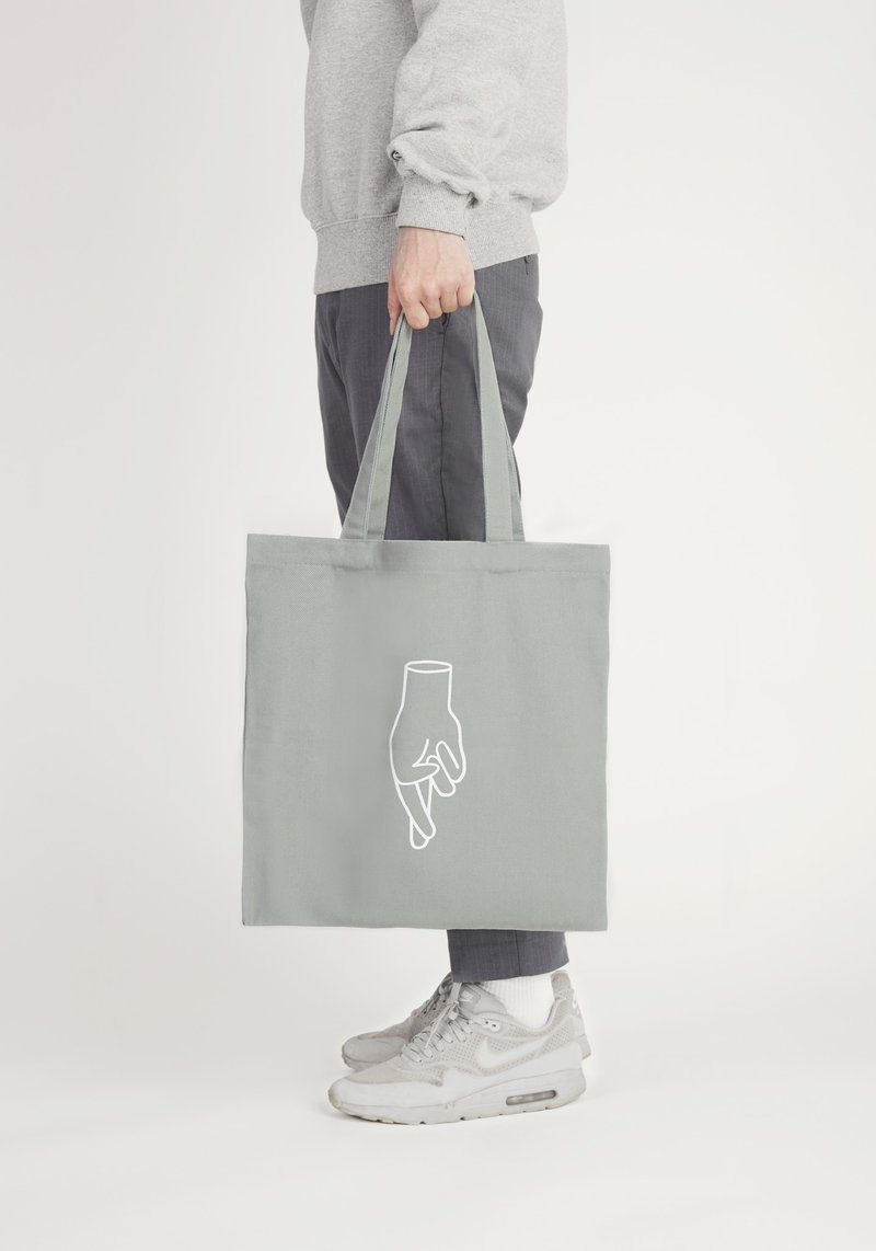 Tote bag : I'm ok (gray) - 公事包 - 棉．麻 灰色