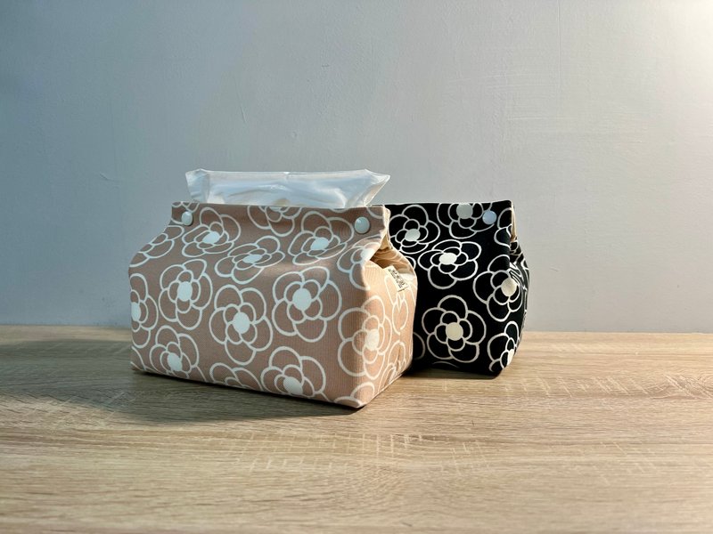 [In stock] Camellia style toilet paper storage set 2 colors - Tissue Boxes - Cotton & Hemp 