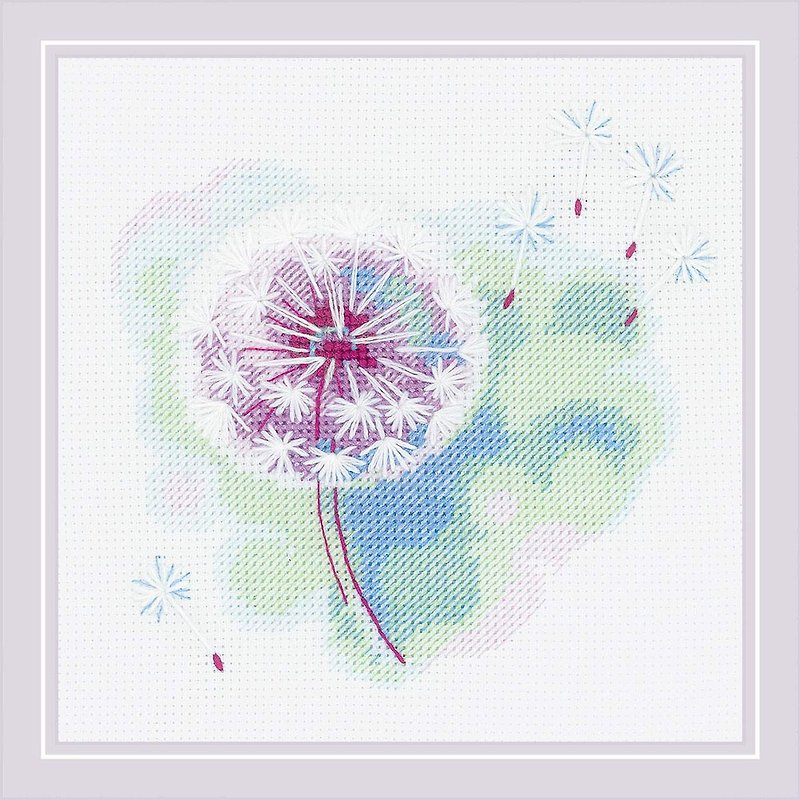RIOLIS Cross Stitch Kit - Dandelion - Knitting, Embroidery, Felted Wool & Sewing - Other Materials 