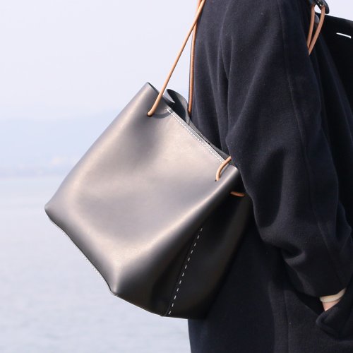 BRLIFEDESIGN BRLIFEDESIGN頭層牛皮客製 女士手拎單肩包 單肩水桶包 手工女包
