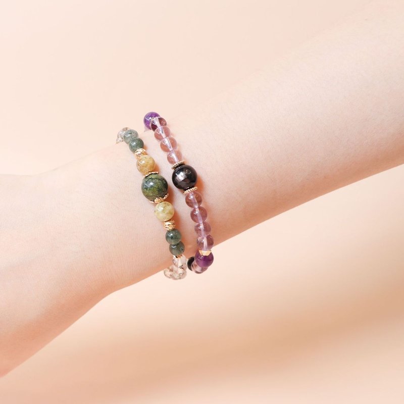 Lucky Set for the Year of the Snake, Transformation and Rebirth X Return to Original Aspiration Crystal Bracelet Set - Bracelets - Crystal Multicolor