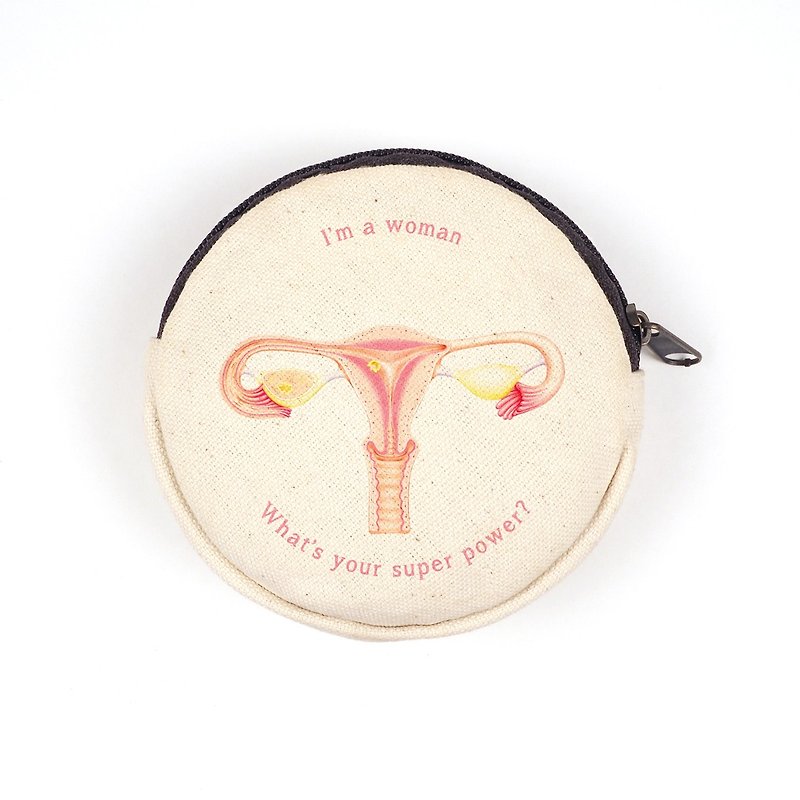 Uterine Ovary Canvas Coin Purse Obstetrician Physician Nurse Nurse Anatomy Gift - กระเป๋าใส่เหรียญ - ผ้าฝ้าย/ผ้าลินิน 