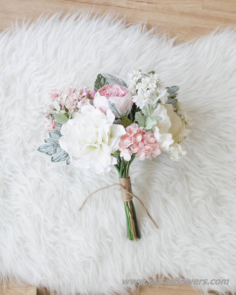 Pink Sakura - Perfect Love Hand Tied Bridal Bouquet - งานไม้/ไม้ไผ่/ตัดกระดาษ - กระดาษ สึชมพู