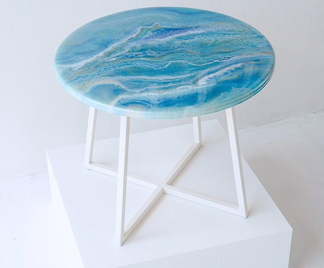 Marble Resin Round Coffee Table, Custom Round Tables