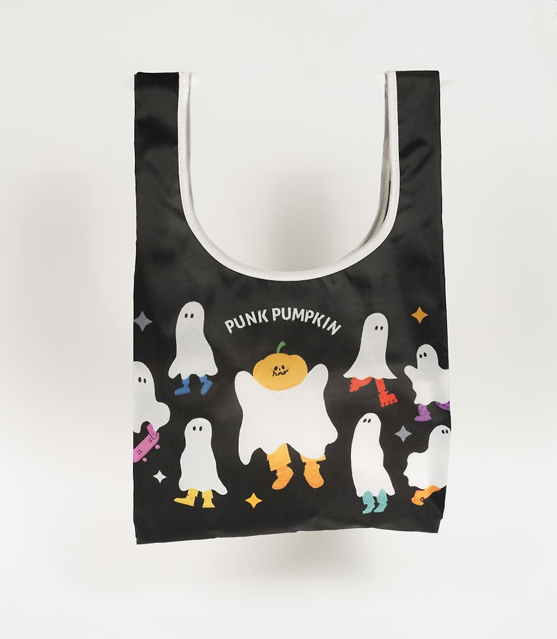 Galaki ghost shopping bag - กระเป๋าถือ - เส้นใยสังเคราะห์ สีดำ