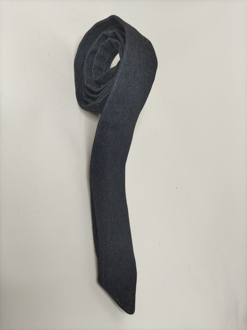 米唐亞時尚-牛仔風領帶/窄版/手工訂製品-情人節禮物 - 領帶/領帶夾 - 棉．麻 