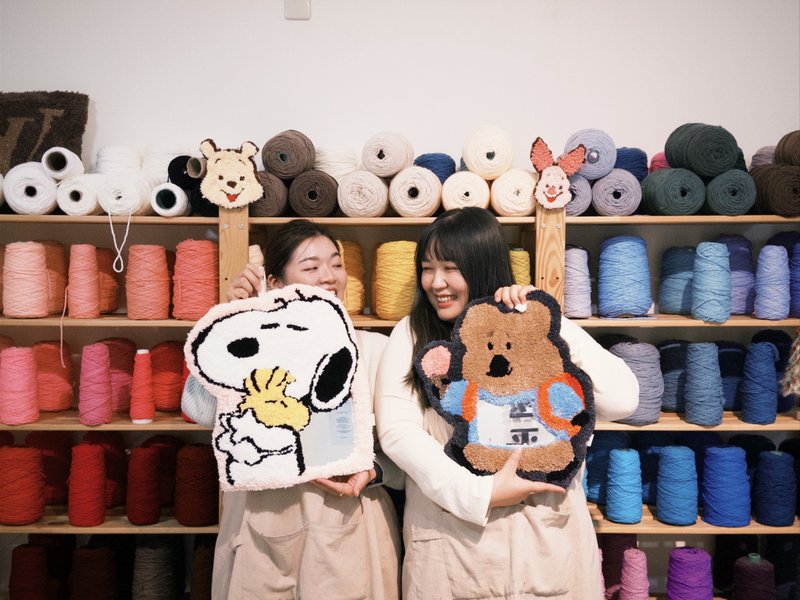 台南可水洗手作簇絨毛毛鏡子課程 - 編織/羊毛氈/縫紉 - 棉．麻 