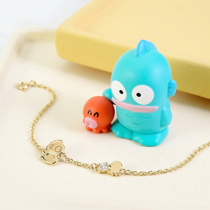 【客製化禮物】Hangyodon&Me系列-人魚漢頓誕生石純銀手鍊 - 手鍊/手環 - 純銀 銀色