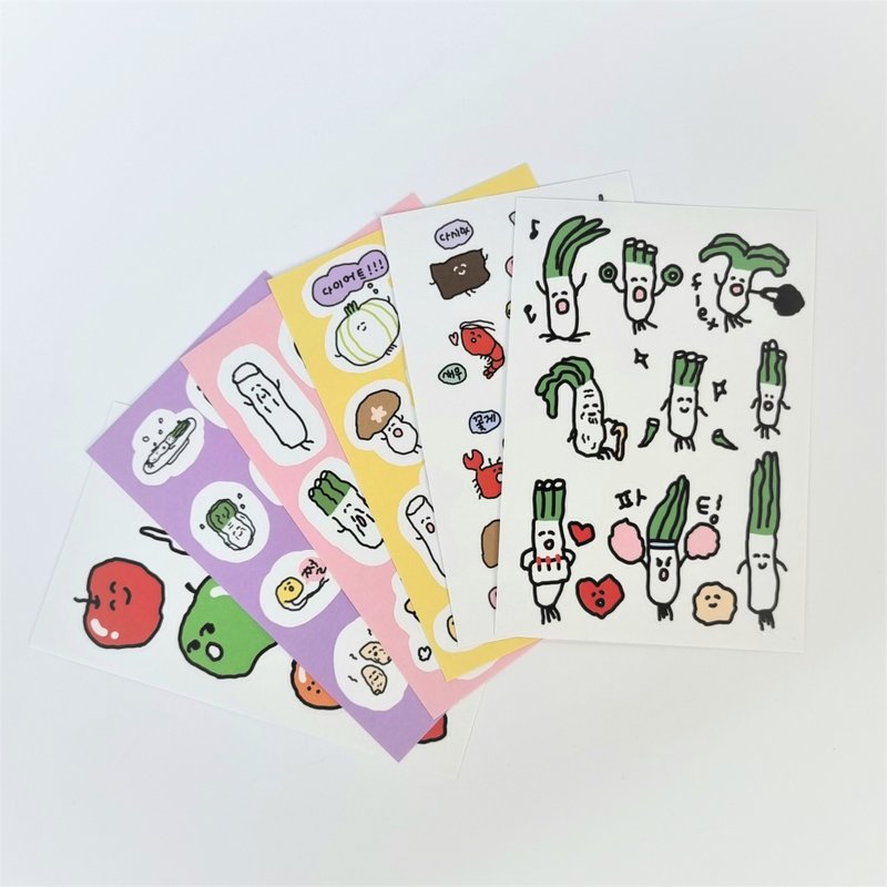 Odeng soup sticker pack(6 sheets) - Stickers - Paper Multicolor