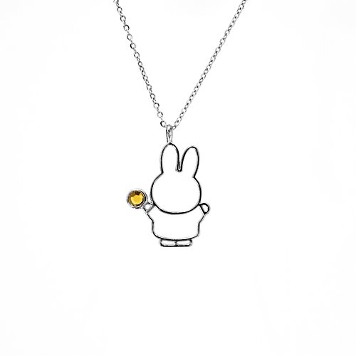 Mille-Feuille Fashion 【Pinkoi x miffy】Miffy 托帕石奧地利水晶項鍊 | 十一月誕生石