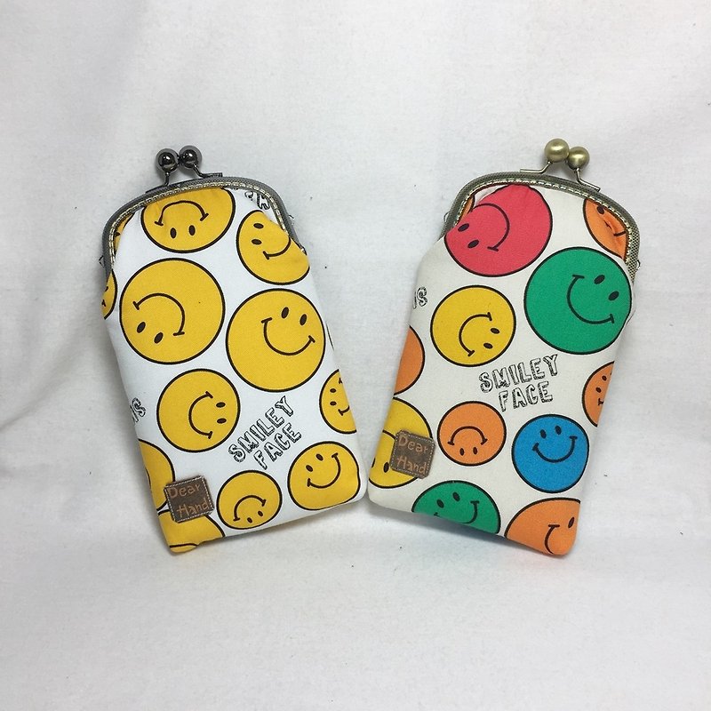 Mobile phone gold bag+Smile face-two colors+ - Other - Cotton & Hemp Yellow