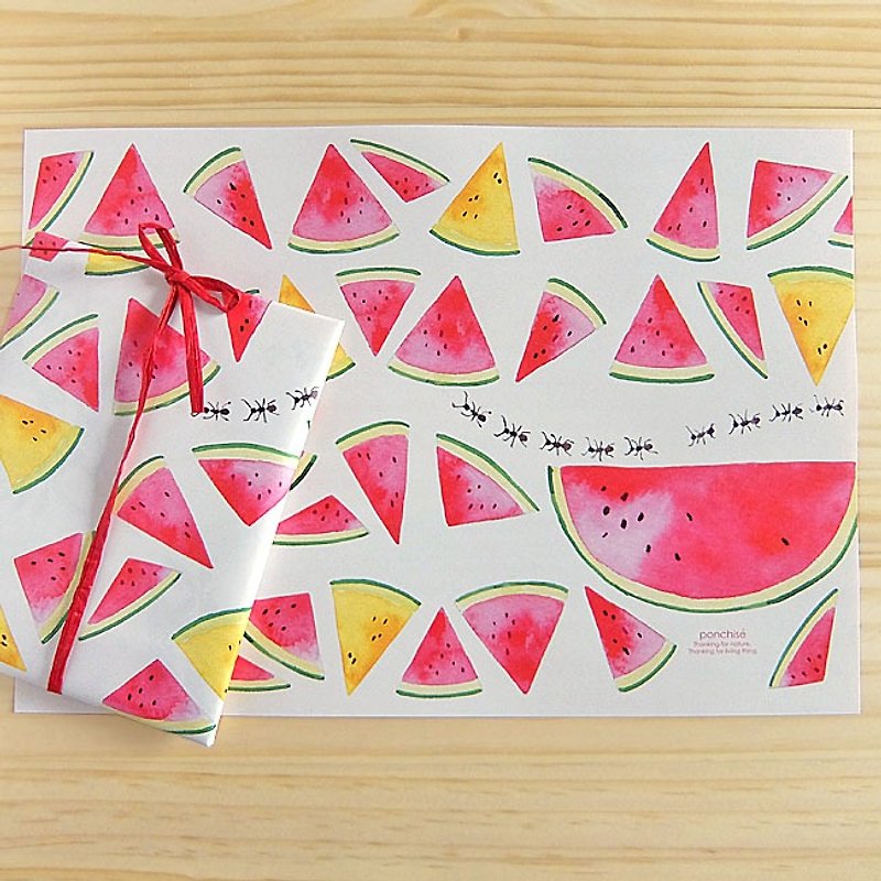 Watermelon wrapping paper - อื่นๆ - กระดาษ สีแดง