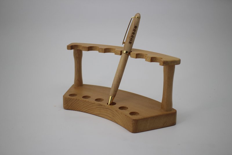 ログペンホルダー/ペンホルダー台湾ヒノキ - ペンケース・筆箱 - 木製 