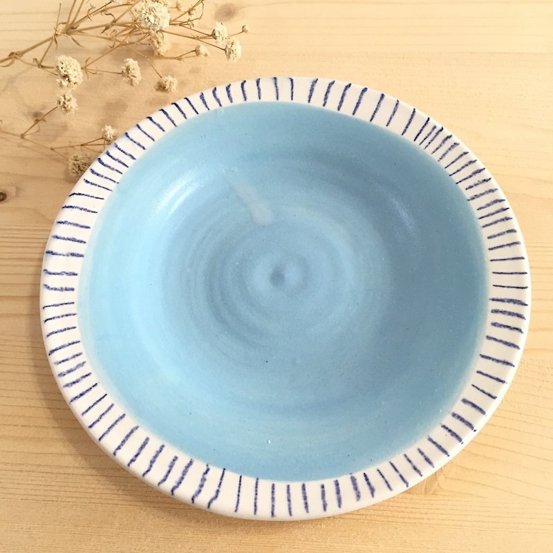 小陶盤之放大-藍 - 小碟/醬油碟 - 陶 藍色