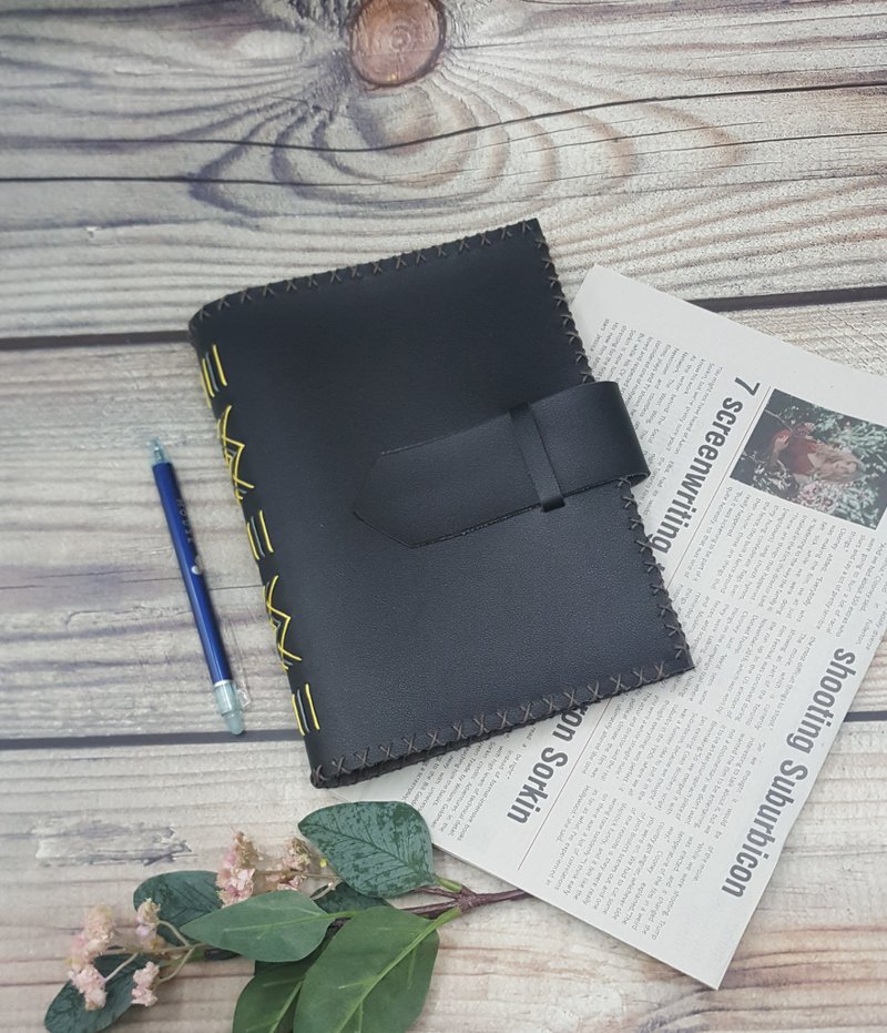 Tribal Stitching Journal - Midnight Black - 筆記本/手帳 - 人造皮革 