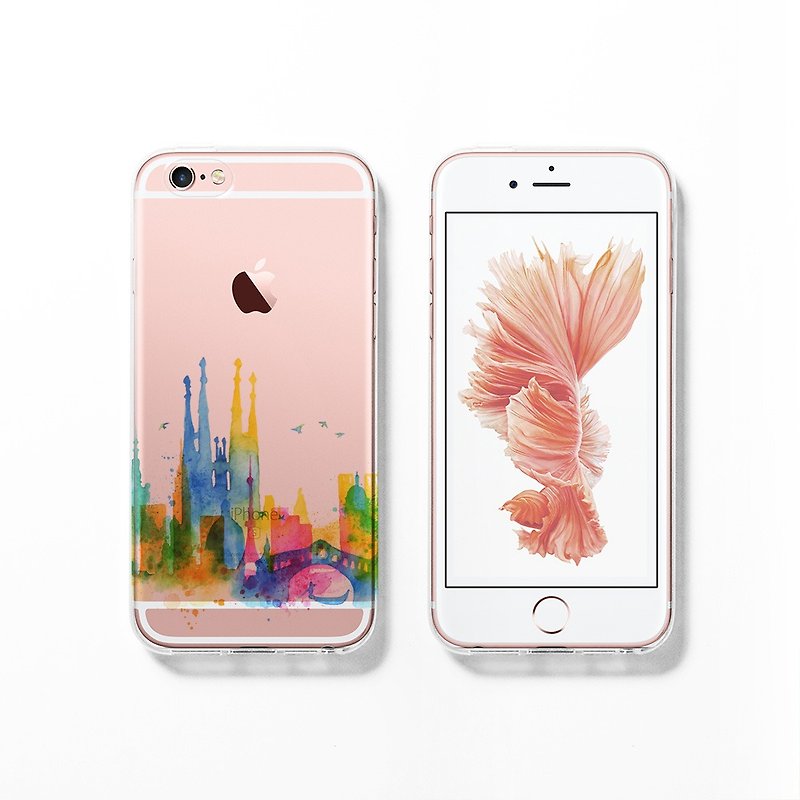 iPhone 6 case, Clear iPhone 6s case, Decouart original design C119 Barcelona - Phone Cases - Plastic Multicolor