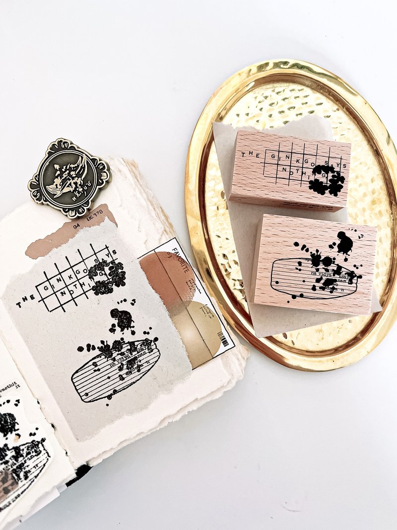 Take notes系列印章08-09/單顆 - 印章/印台 - 木頭 咖啡色