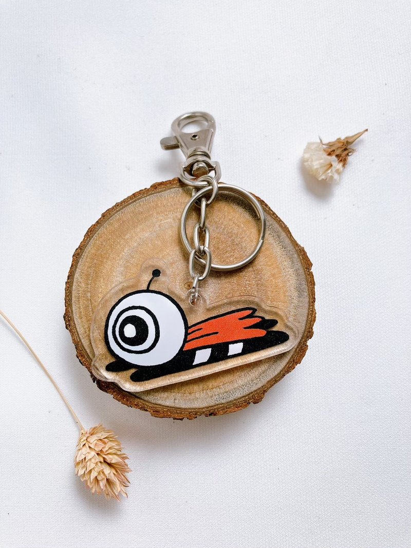 [Acrylic key ring pendant] One-eyed monster - Keychains - Other Materials Red