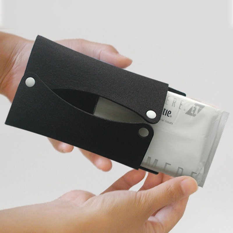 Pocket tissue case black - อื่นๆ - เส้นใยสังเคราะห์ สีดำ