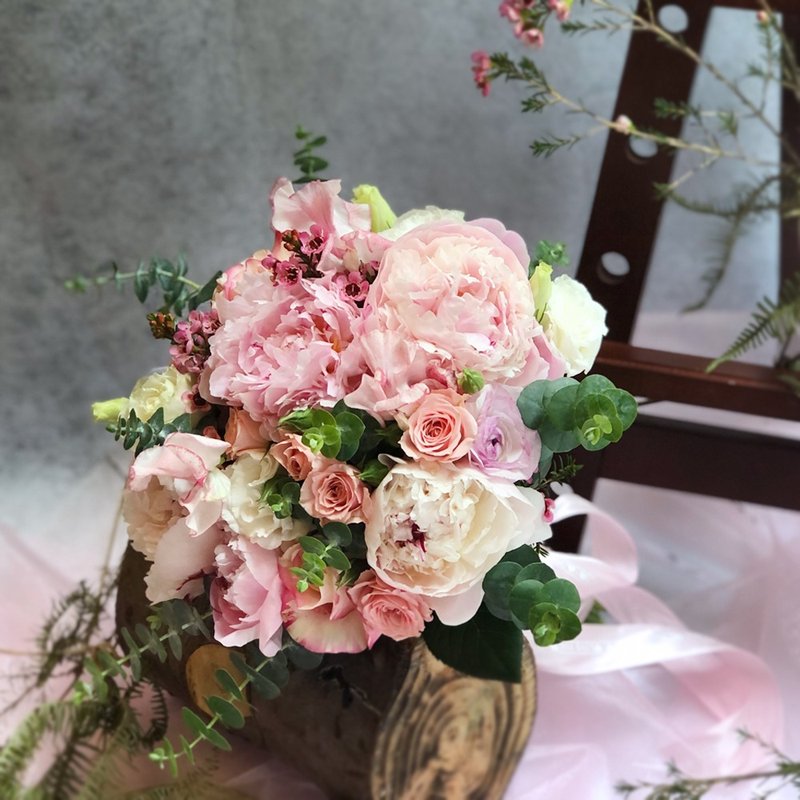 Mucha's wedding! Super dreamy peony flower bouquet | Best choice for wedding and birthday | Taipei can pick up - อื่นๆ - พืช/ดอกไม้ สึชมพู