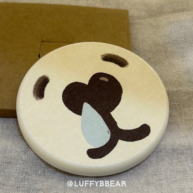 Macau original hand-painted Luffy corgi hand-painted kelp coaster (snot/butt/ghost rat) - Coasters - Other Materials Multicolor