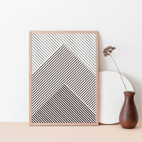 夏日神殿 Electronic file, minimalist geometric wall art, abstract art, printable poster