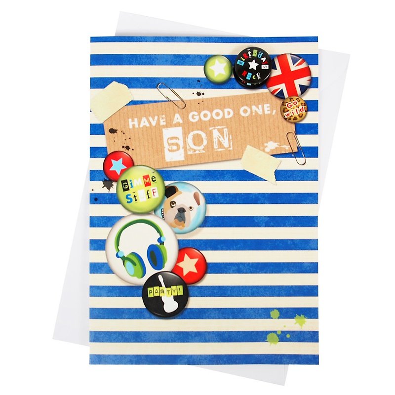 Birthday to Dear Son [Hallmark-Card Birthday Blessing] - การ์ด/โปสการ์ด - กระดาษ สีน้ำเงิน