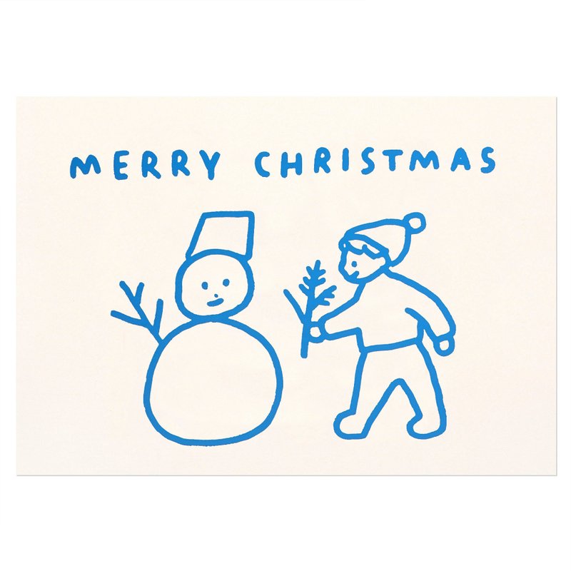 Christmas card making snowman - การ์ด/โปสการ์ด - กระดาษ 