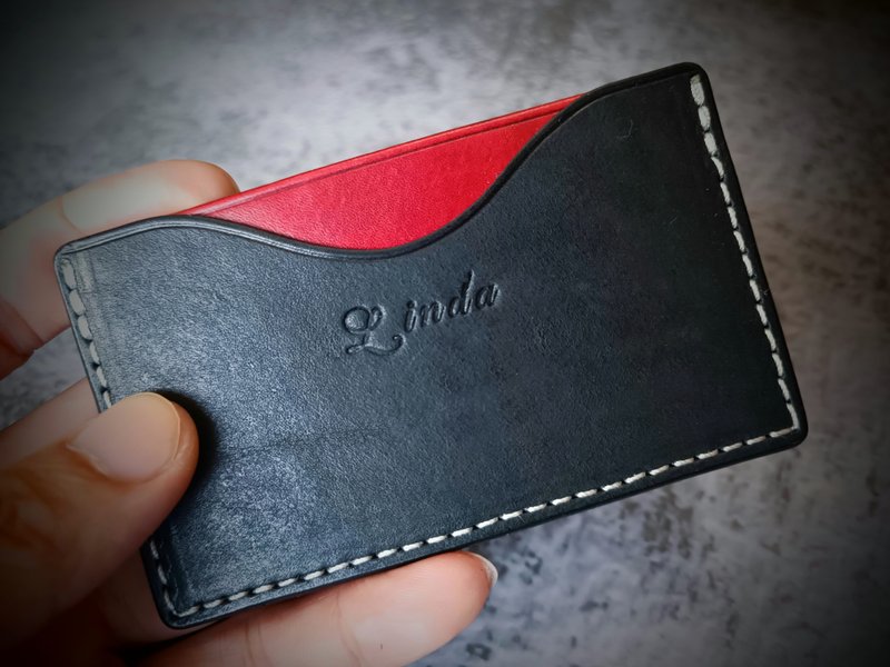 手工皮革 金鞄銀  植鞣革  真皮  三層名片夾  卡片包  手工皮件 - 名片夾/名片盒 - 真皮 