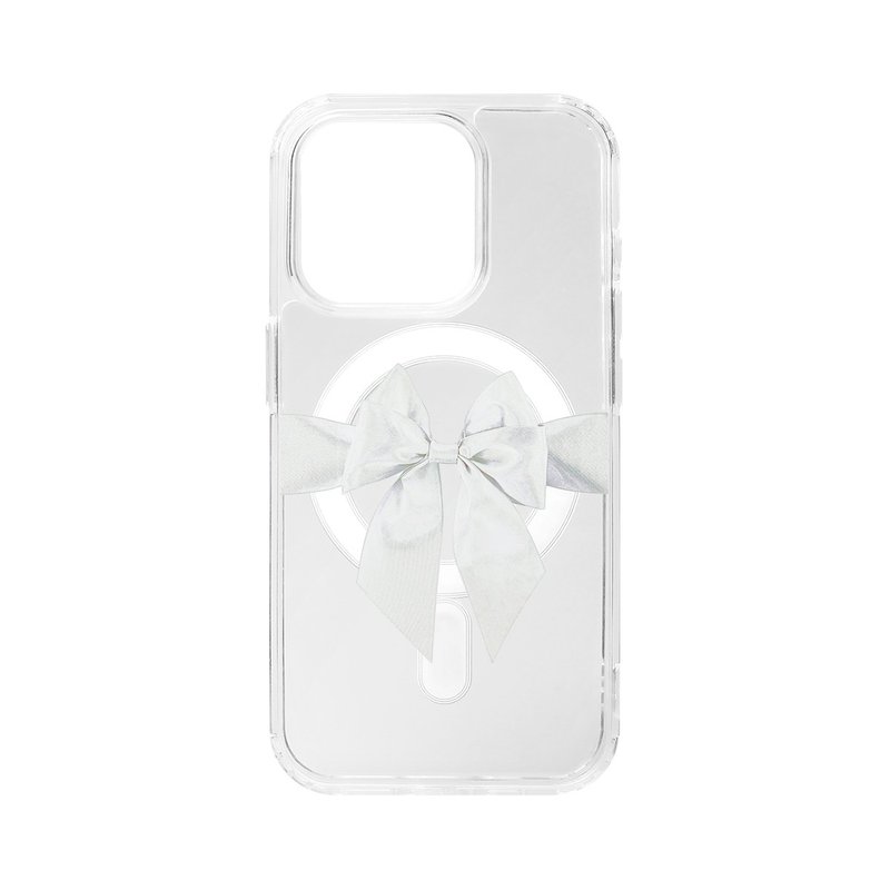 white ribbon MagSafe case - Phone Cases - Other Materials Transparent