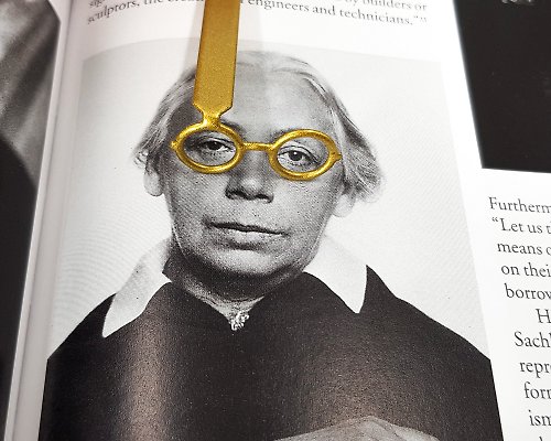 Design Atelier Article Golden metal Bookmark Round Glasses