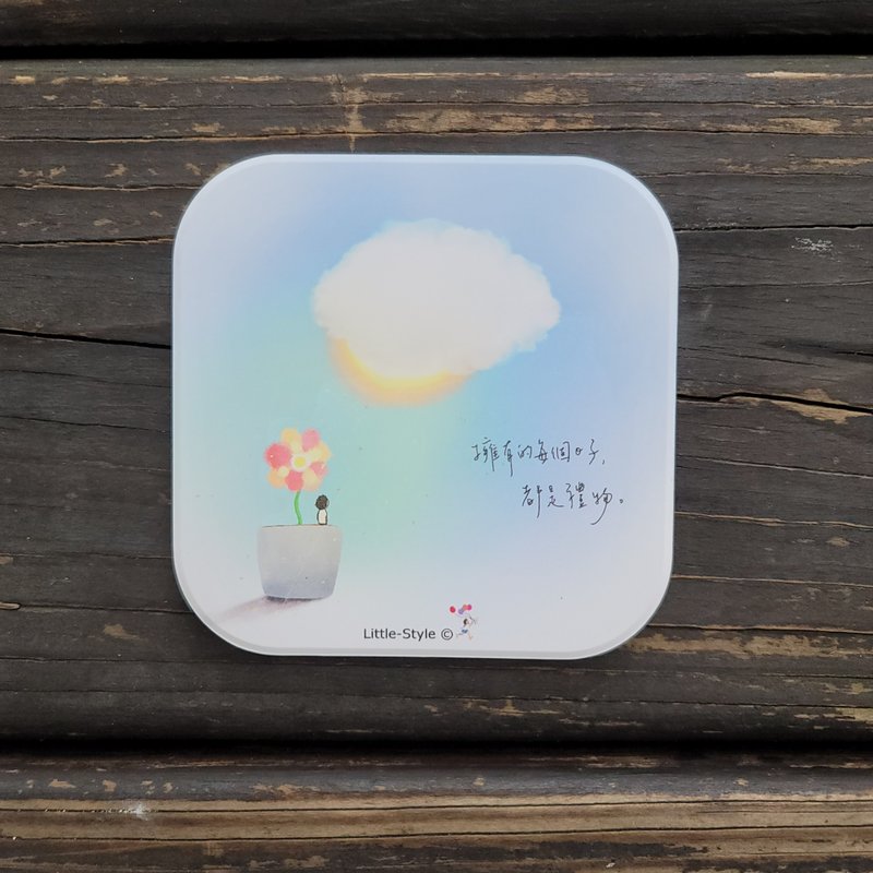 Absorbent coaster-every day you own - ที่รองแก้ว - ดินเผา ขาว