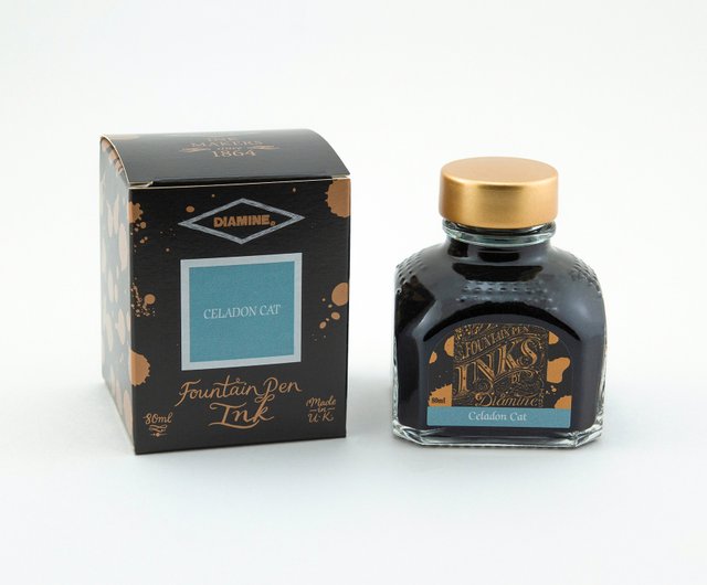 青猫 ジアミン青磁 猫 万年筆インク - ショップ Zita Inks インク
