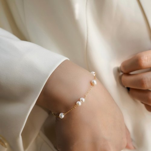 Belinda Jewelry 輕珠寶 滿3000送Her手提袋 | 迷你珍珠手鍊 熱銷 | 純銀