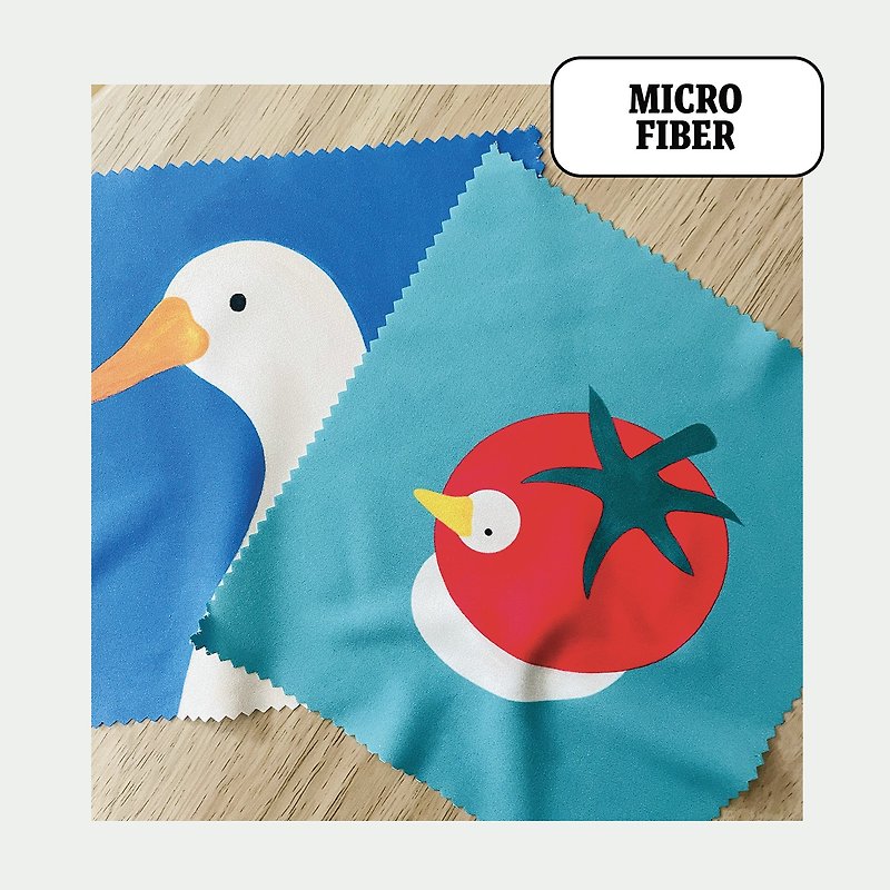 microfiber cleaning cloth | 1st collection (illustrated by Erdy) - Handkerchiefs & Pocket Squares - Cotton & Hemp Red