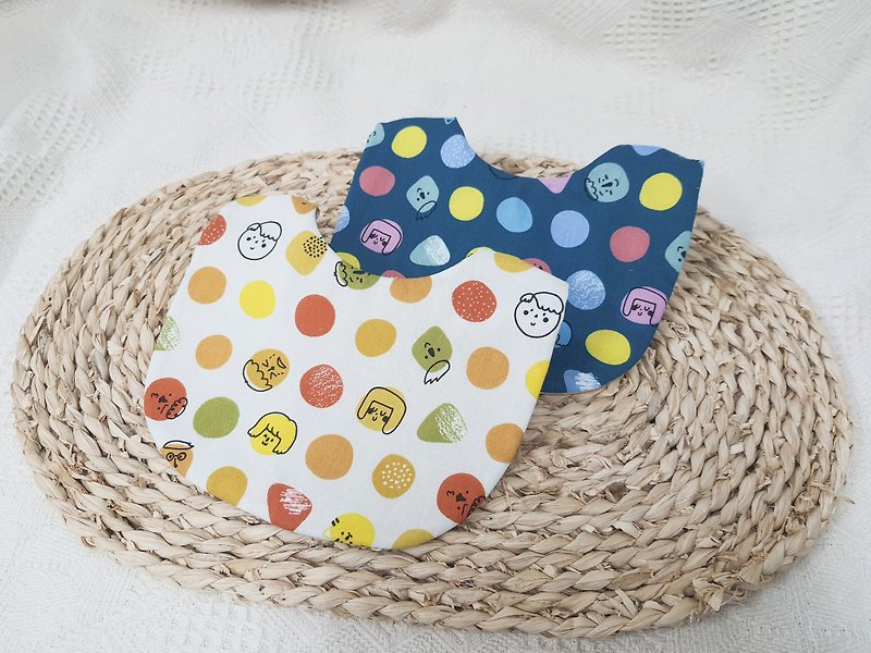 Expression circle rice ball pocket/baby bib/saliva napkin - Bibs - Cotton & Hemp Multicolor
