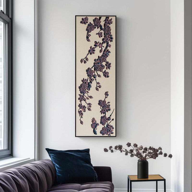 空谷幽蘭|新中式禪意創意茶室背景牆裝潢客廳壁畫3d立體 - 壁貼/牆壁裝飾 - 木頭 