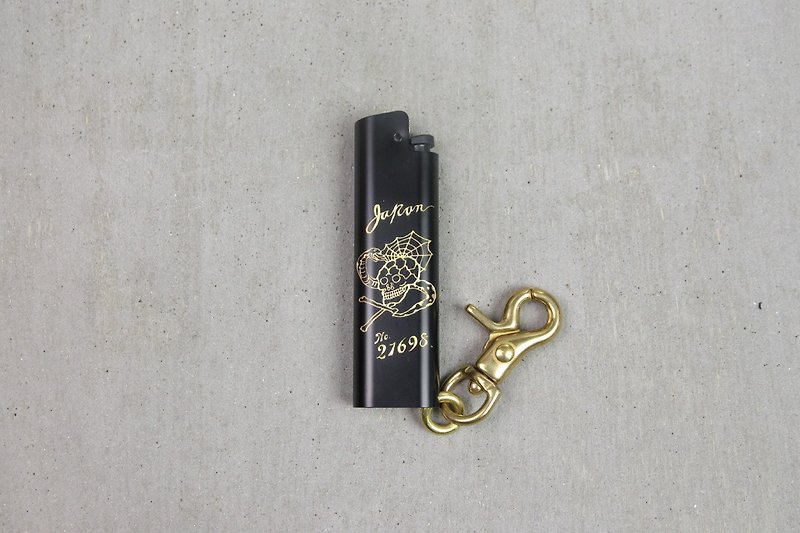 [METALIZE] Cricket / Brass Lighter Set - Yokosuka Japanese Viper - Keychains - Copper & Brass Black