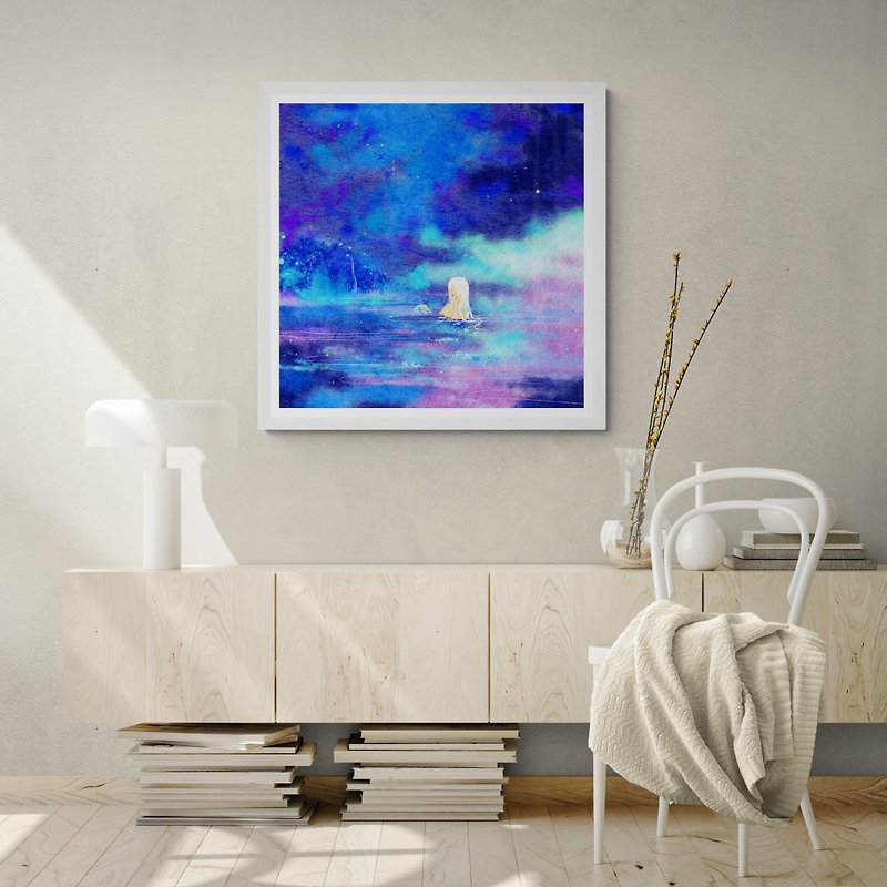 【Healing】Art micro-spray|home decoration|arrangement|hanging painting|gift|copy painting - Posters - Paper Multicolor