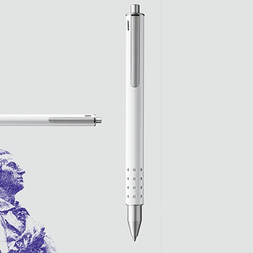 LAMY TAIWAN 官方旗艦館 LAMY 鋼珠筆 / swift 速動系列 - 限量 鋼琴白