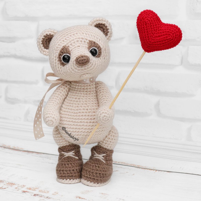 Crochet pattern Bear Valentine, PDF Digital Download, DIY amigurumi tutorial - DIY Tutorials ＆ Reference Materials - Other Materials 