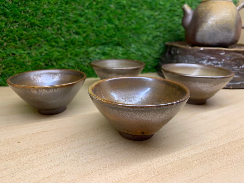 品茗斗笠杯 l 柴燒 - 茶壺/茶杯/茶具 - 陶 多色