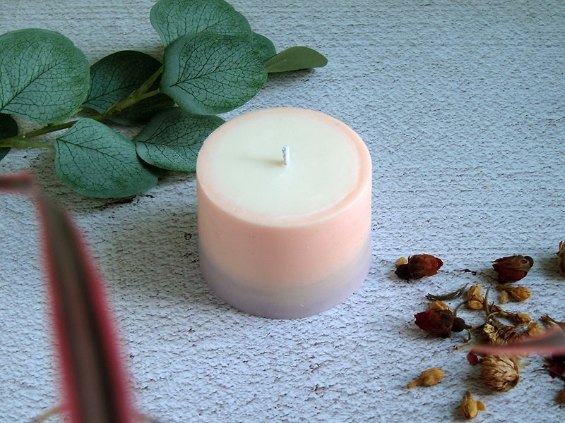 【訂製 】植香渲染精油蠟燭-浪漫花園 - 香氛蠟燭/燭台 - 蠟 粉紅色