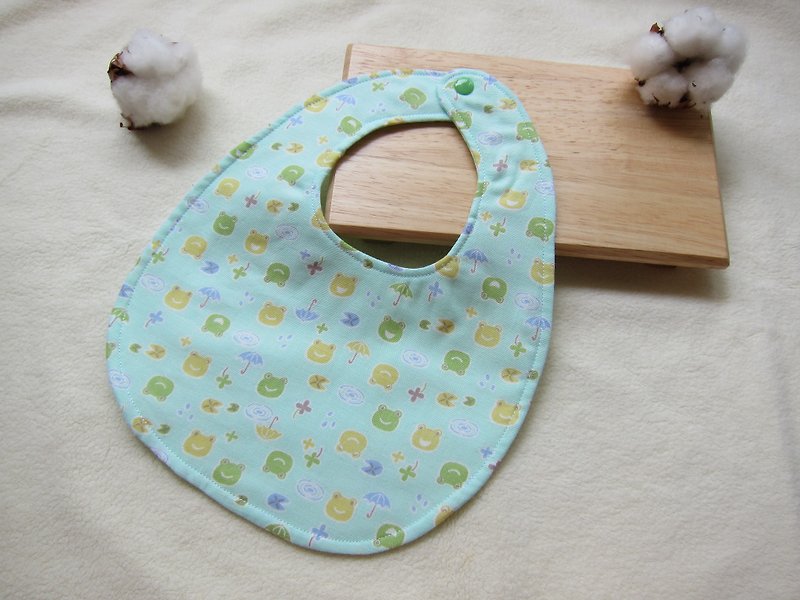 Quack frog - Japan double yarn baby baby cotton bibs / six yarn (green apple green) - Baby Gift Sets - Cotton & Hemp Green