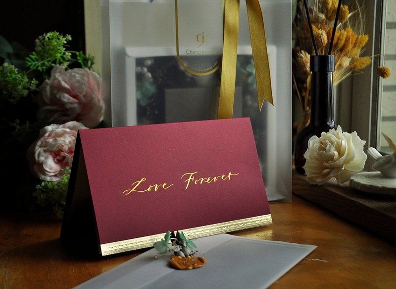 Classical greeting card-gold handwritten cover translucent envelope sealing Wax sticker - การ์ด/โปสการ์ด - กระดาษ หลากหลายสี