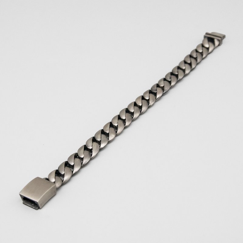 Basic Cuban Chain Bracelet S / DB-2 - Bracelets - Sterling Silver Silver